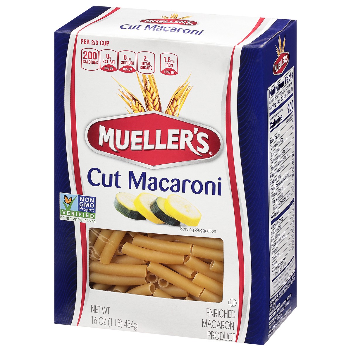slide 8 of 9, Mueller's Cut Macaroni 16 oz, 16 oz