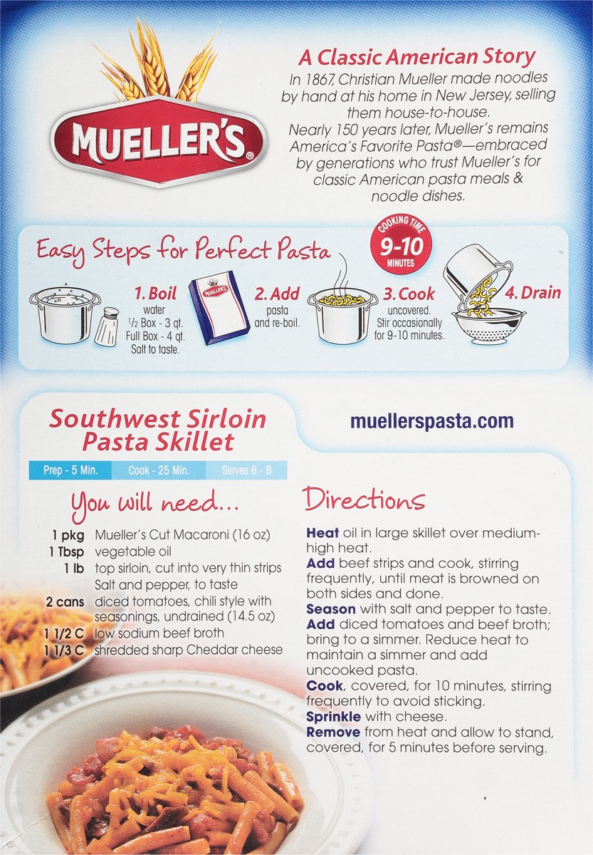 slide 6 of 9, Mueller's Cut Macaroni 16 oz, 16 oz