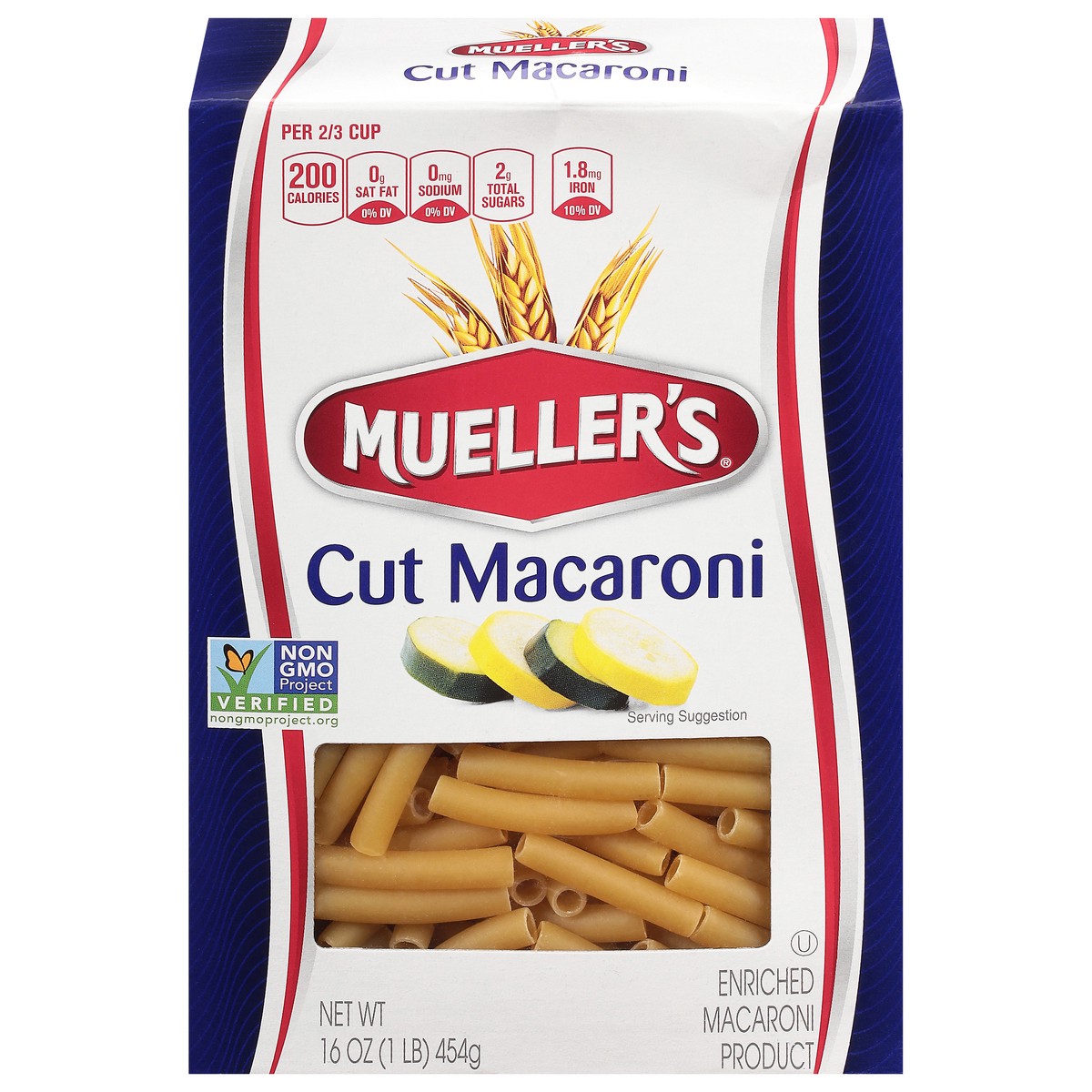slide 1 of 9, Mueller's Cut Macaroni 16 oz, 16 oz
