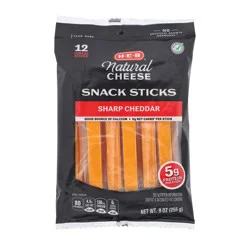 H-E-B Sharp Cheddar Cheese Sticks, 12 ct