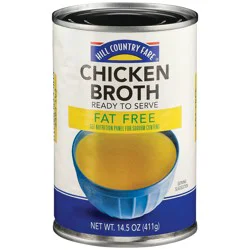 Hill Country Fare 99% FatChicken Broth