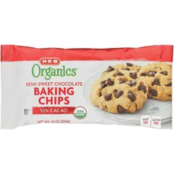 H-E-B Organics 55% Cacao Semi-Sweet Chocolate Baking Chips