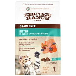 Heritage Ranch by H-E-B Kitten Grain-Free Dry Cat Food - Chicken & Chickpea