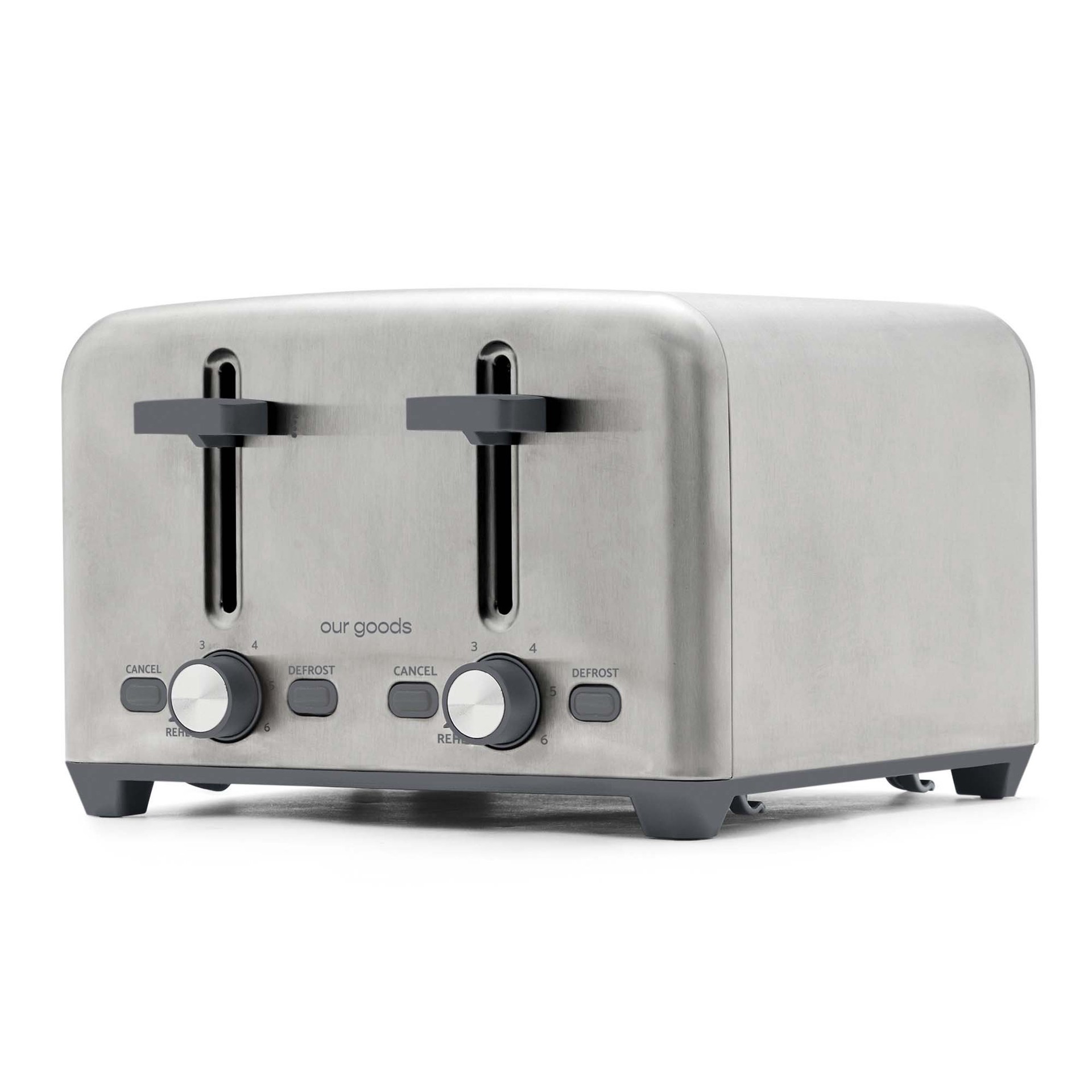 slide 1 of 1, our goods 4 Slice Toaster - Stainless Steel, 1 ct