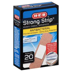 H-E-B Strong Strip Heavy Fabric Antibacterial Bandages