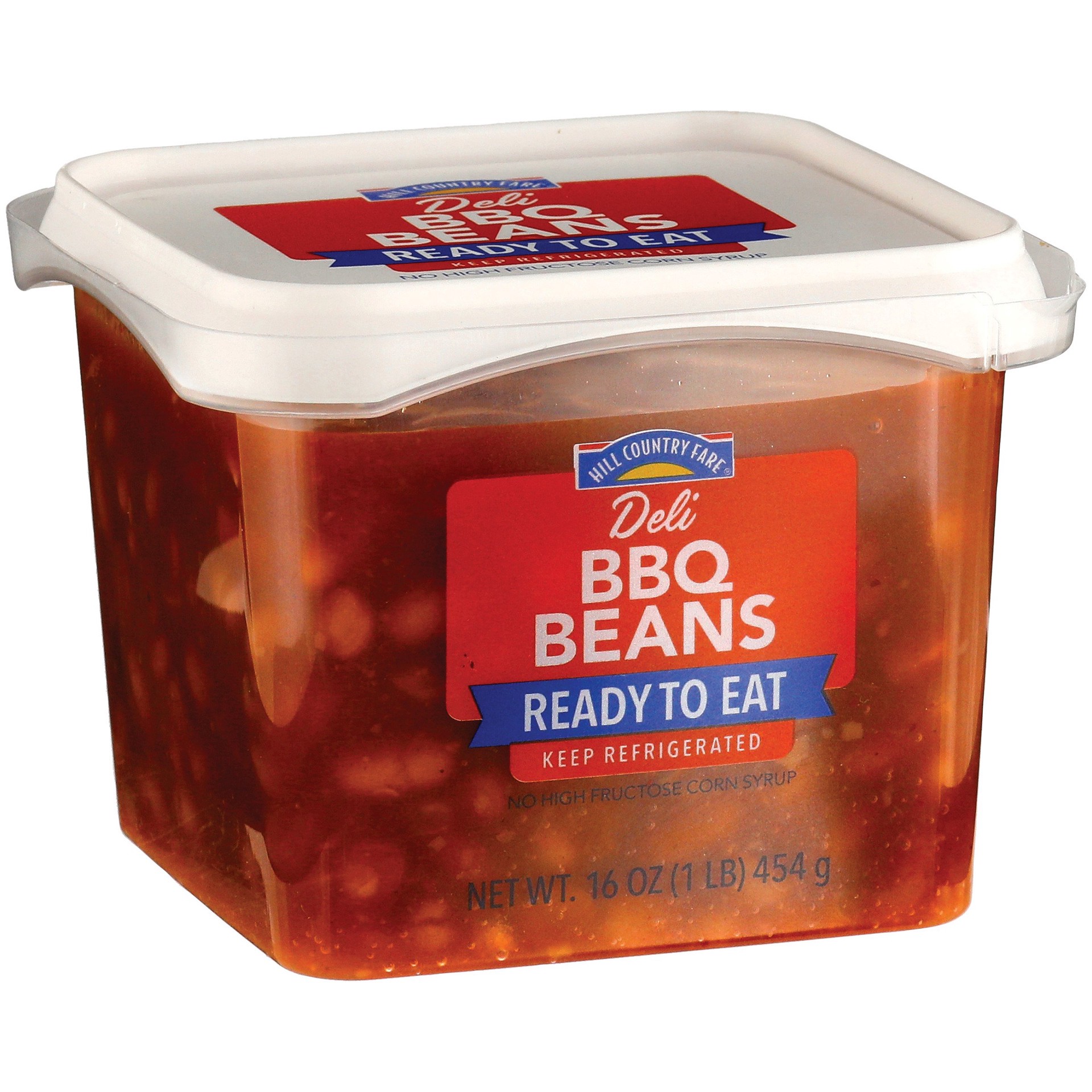slide 1 of 1, Hill Country Fare Cowboy BBQ Beans, 16 oz