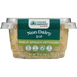 Higher Harvest by H-E-B Non-Dairy Dip – Garlic Spinach Artichoke