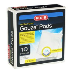 H-E-B 2" x 2" Antibacterial Gauze Pads