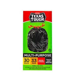 H-E-B Texas Tough Large Multipurpose Flex Trash Bags, 33 Gallon