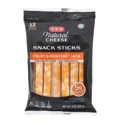 H-E-B Colby & Monterey Jack Cheese Sticks, 12 ct