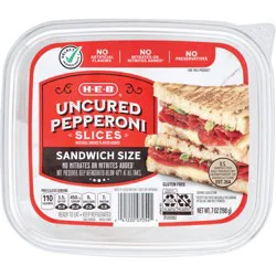 H-E-B Sandwich Size Uncured Pepperoni Slices