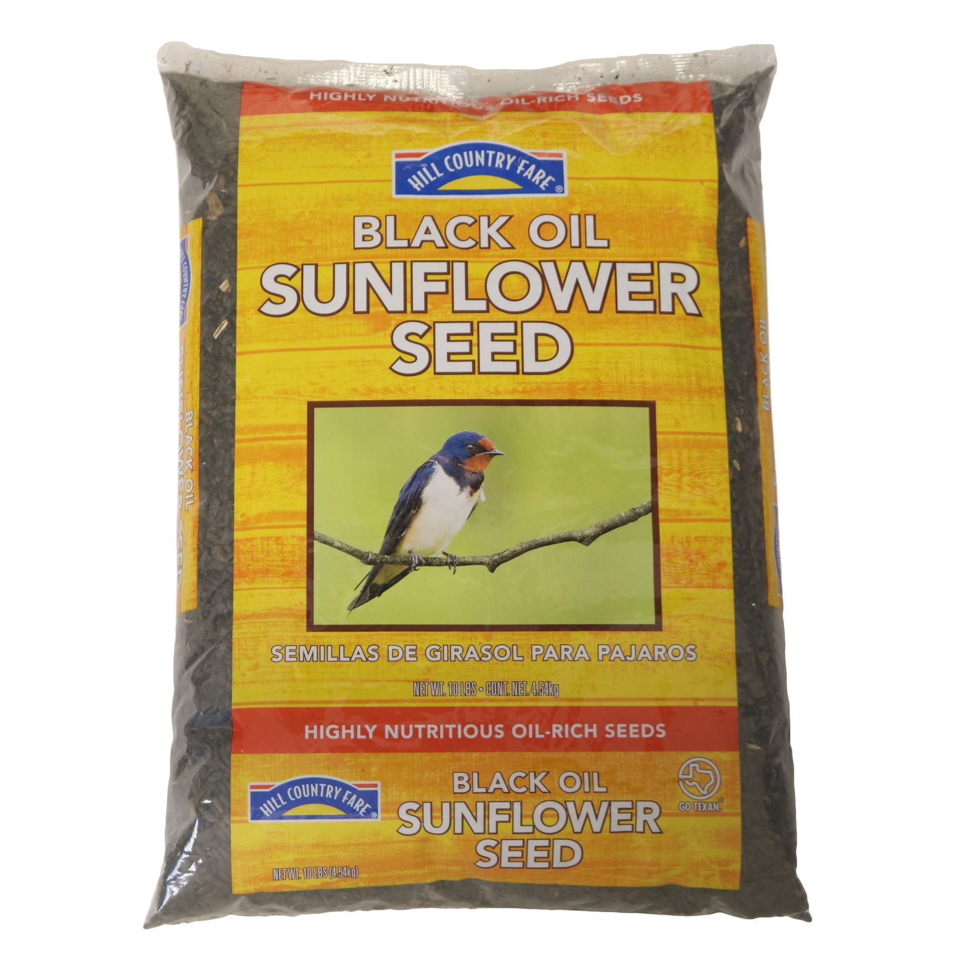 slide 1 of 1, Hill Country Fare Black Oil Sunflower Seed Bag, 10 lb