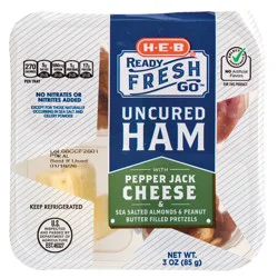 H-E-B Ready, Fresh, Go! Snack Tray - Uncured Ham & Pepper Jack Cheese