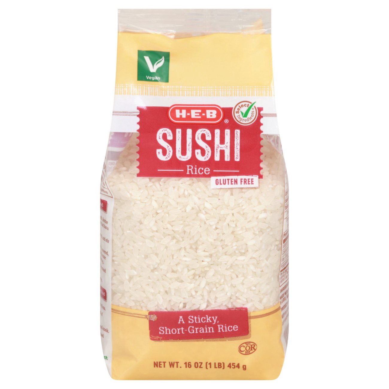 slide 1 of 1, H-E-B Short Grain Sushi Rice, 1 lb