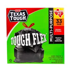 H-E-B Texas Tough Flex Multipurpose 33 Gallon Trash Bags - Texas-Size Pack