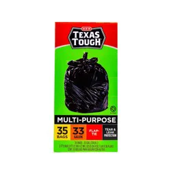 H-E-B Texas Tough Large Multipurpose Flap Tie Trash Bags, 33 Gallon