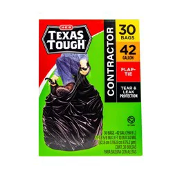H-E-B Texas Tough Contractor Trash Bags, 42 Gallon