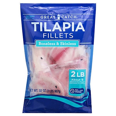 slide 1 of 1, Great Catch Tilapia Fillets, 32 oz