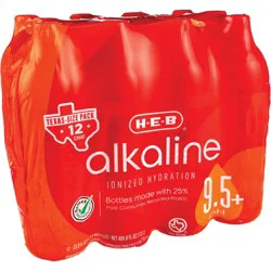 H-E-B Alkaline Water 12 pk Bottles - Texas-Size Pack