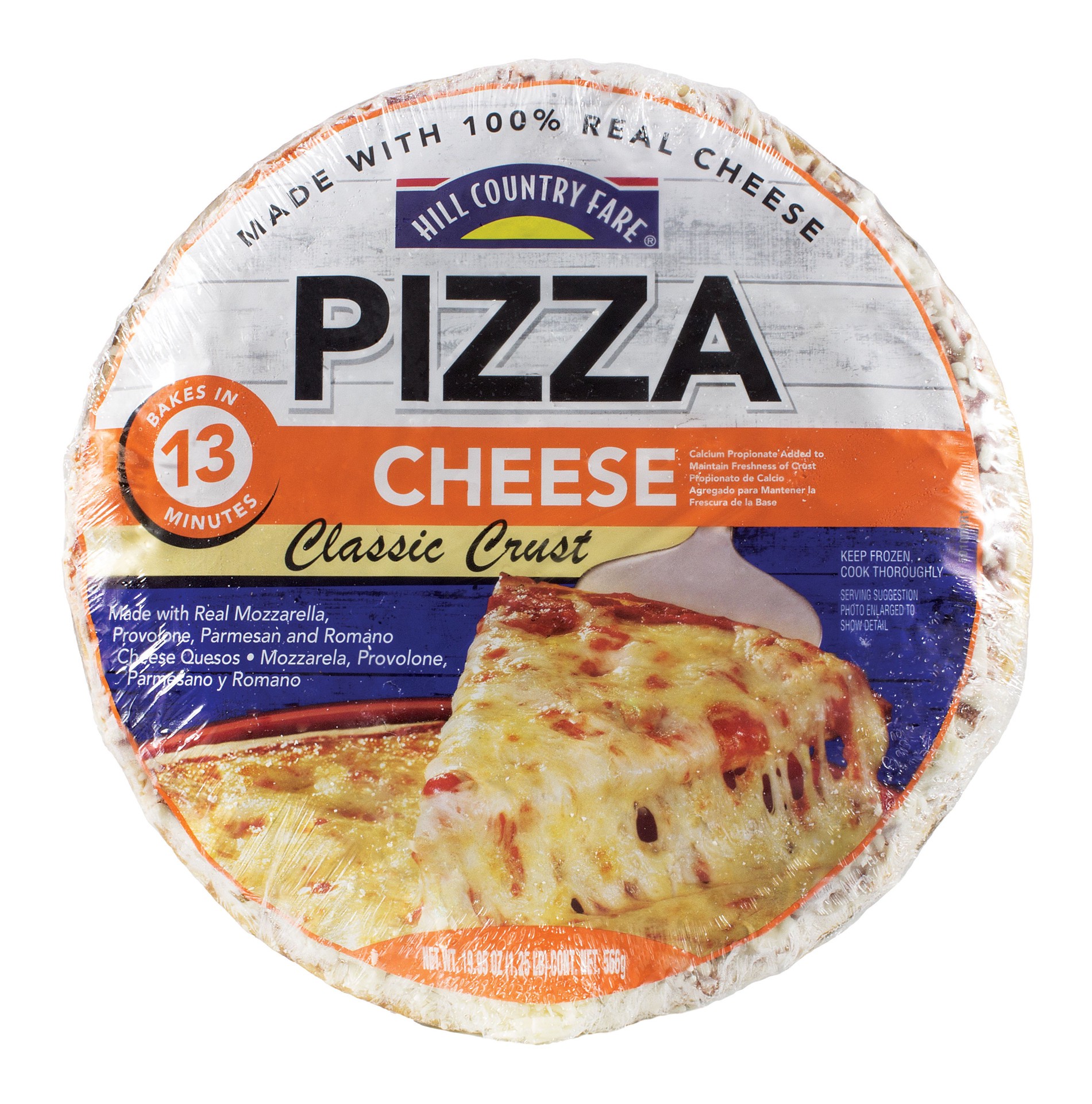 slide 1 of 1, Hill Country Fare Frozen Pizza - Cheese, 19.95 oz