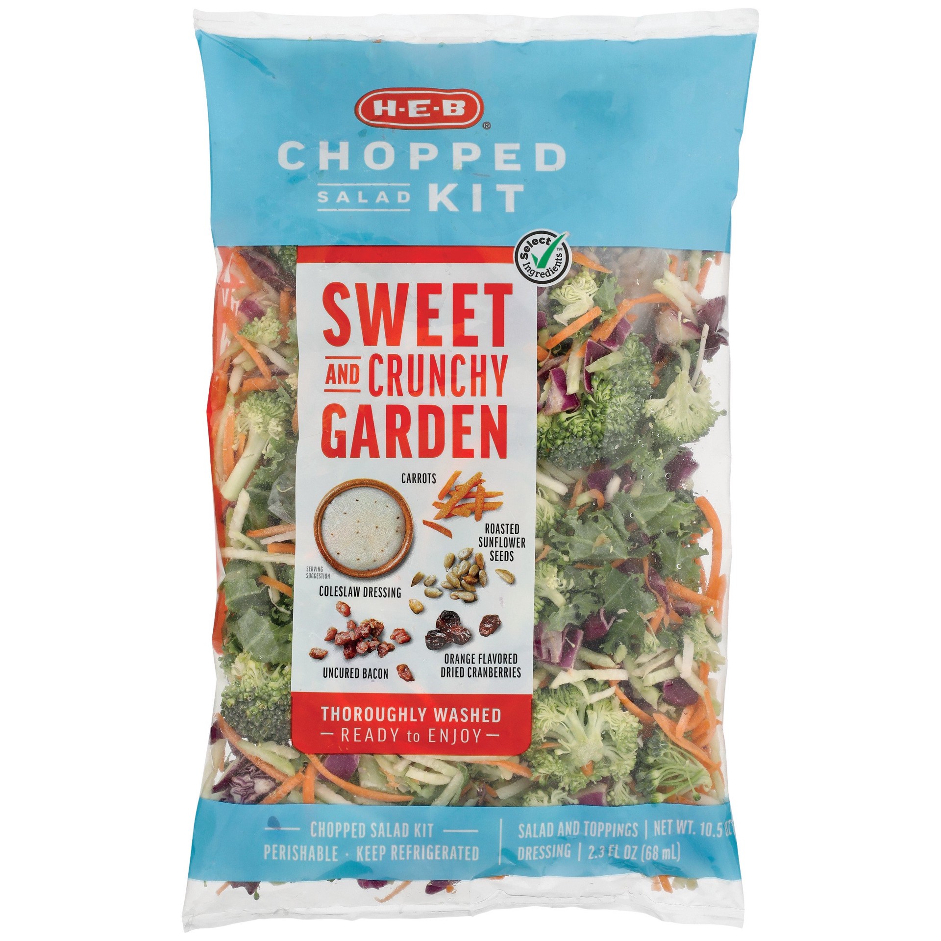 slide 1 of 1, H-E-B Chopped Salad Kit - Sweet & Crunchy Garden, 1 ct