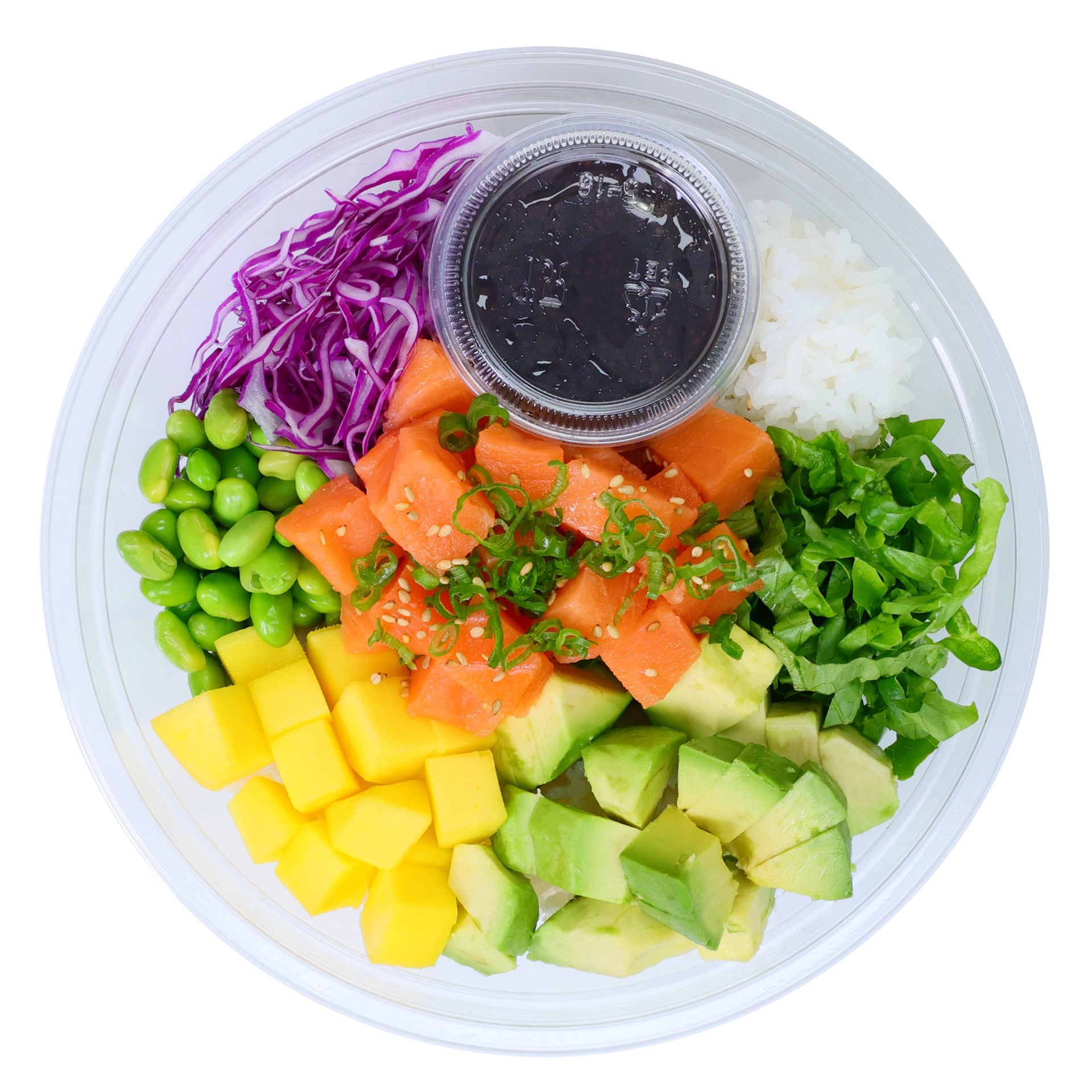 slide 1 of 1, H-E-B Sushiya Salmon Poke Bowl with White Rice & Original Sauce, 13.7 oz