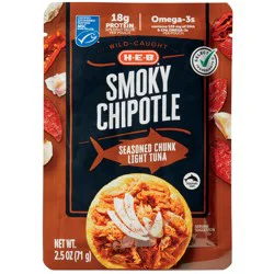 H-E-B Wild Caught Seasoned Chunk Light Tuna Pouch - Smoky Chipotle