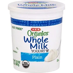 H-E-B Organics Whole Milk Yogurt - Plain