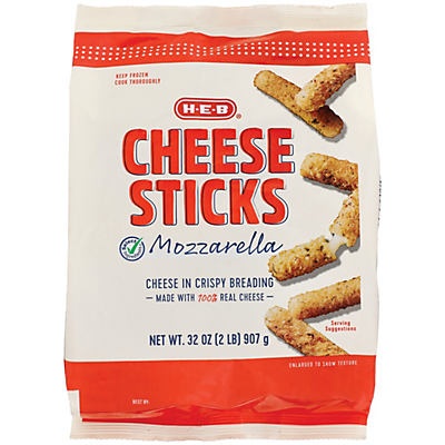 slide 1 of 1, H-E-B Select Ingredients Mozzarella Cheese Sticks, 32 oz