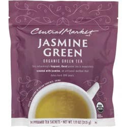 Central Market Jasmine Green Tea Pyramid Tea Sachets
