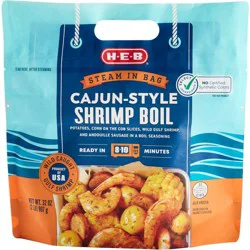 H-E-B Frozen Steam in Bag Cajun-Style Shrimp Boil