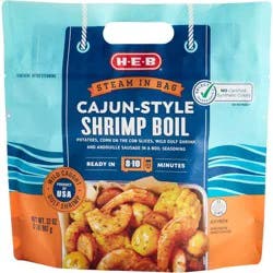 H-E-B Frozen Steam in Bag Cajun-Style Shrimp Boil