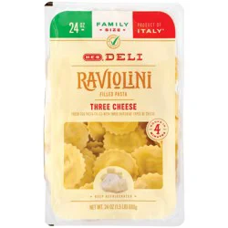 H-E-B Deli Filled Raviolini Pasta – Three Cheese - Family Size