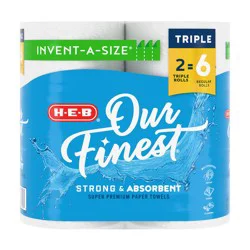 H-E-B Our Finest Invent-a-Size Paper Towels