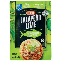 H-E-B Seasoned Wild Caught Chunk Light Tuna Pouch - Jalapeño Lime