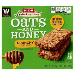 H-E-B Oats & Honey Crunchy Granola Bars