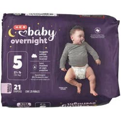 H-E-B Baby Small Pack Overnight Diapers – Size 5