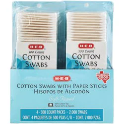 H-E-B Paper Stick Cotton Swabs - Texas-Size Pack