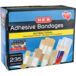 H-E-B Antibacterial Bandages, Assorted Sizes - Texas-Size Pack
