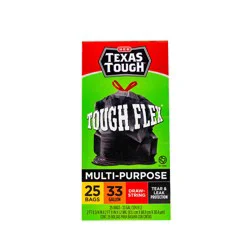 H-E-B Texas Tough Large Multipurpose Flex Trash Bags, 33 Gallon