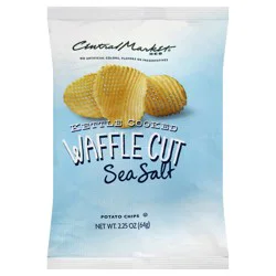 Central Market Kettle Cooked Waffle Cut Potato Chips - Sea Salt