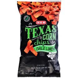 H-E-B Texas Corn Chips - Chile Limón