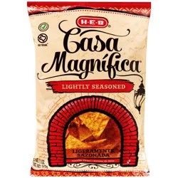 H-E-B Casa Magnifica Yellow Corn Tortilla Chips - Lightly Seasoned