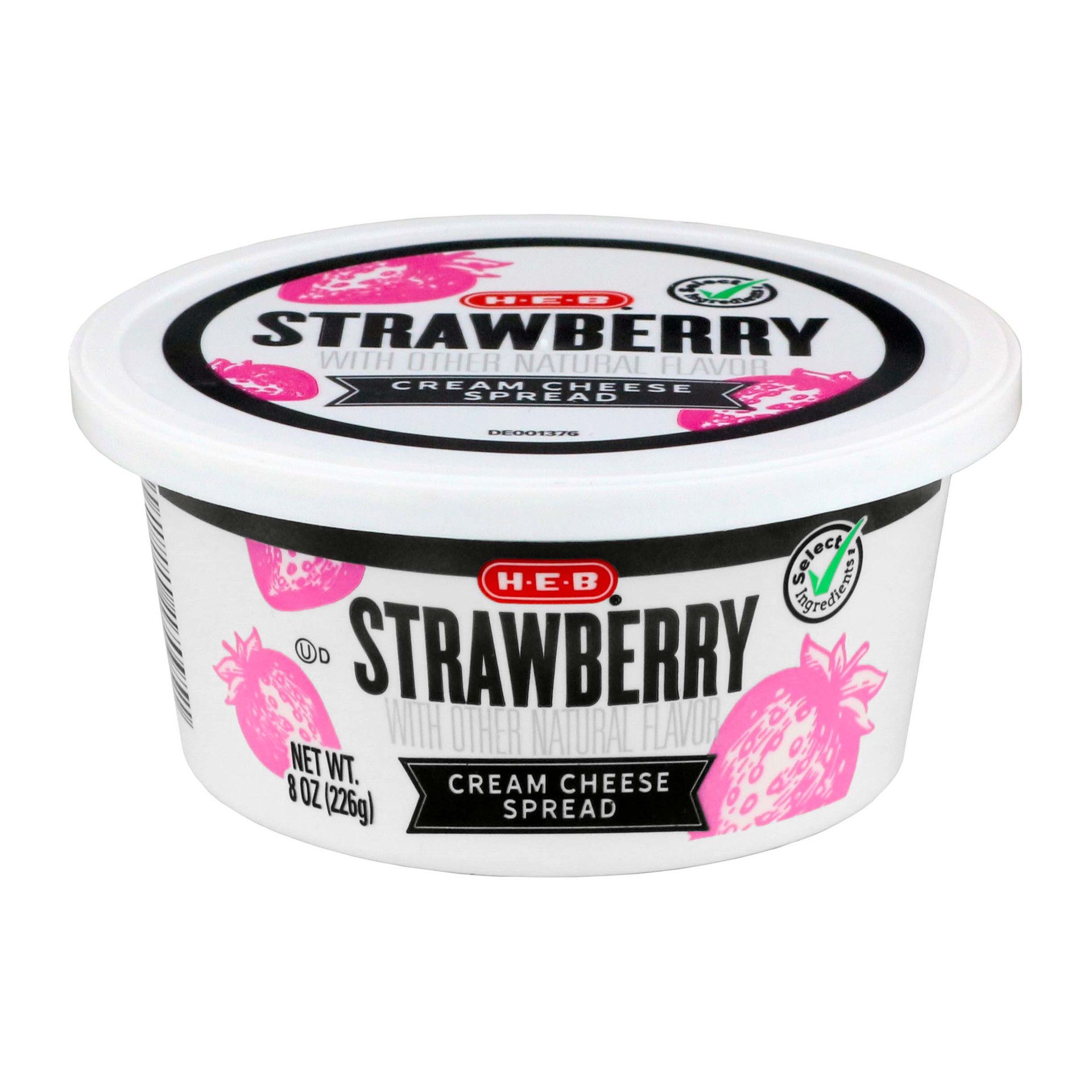 slide 1 of 1, H-E-B Strawberry Cream Cheese Spread, 8 oz