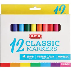 H-E-B Broad Tip Classic Markers