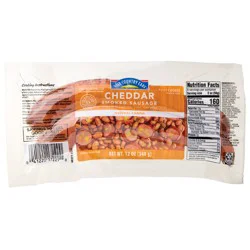 Hill Country Fare Smoked Sausage Links - Cheddar