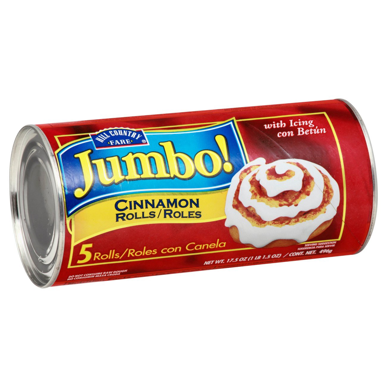 slide 1 of 1, Hill Country Fare Jumbo Cinnamon Rolls with Icing, 5 ct