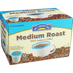 Hill Country Fare Medium Roast Single Serve Coffee Cups