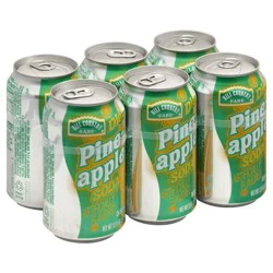 Hill Country Fare Diet Pineapple Soda 6 pk Cans