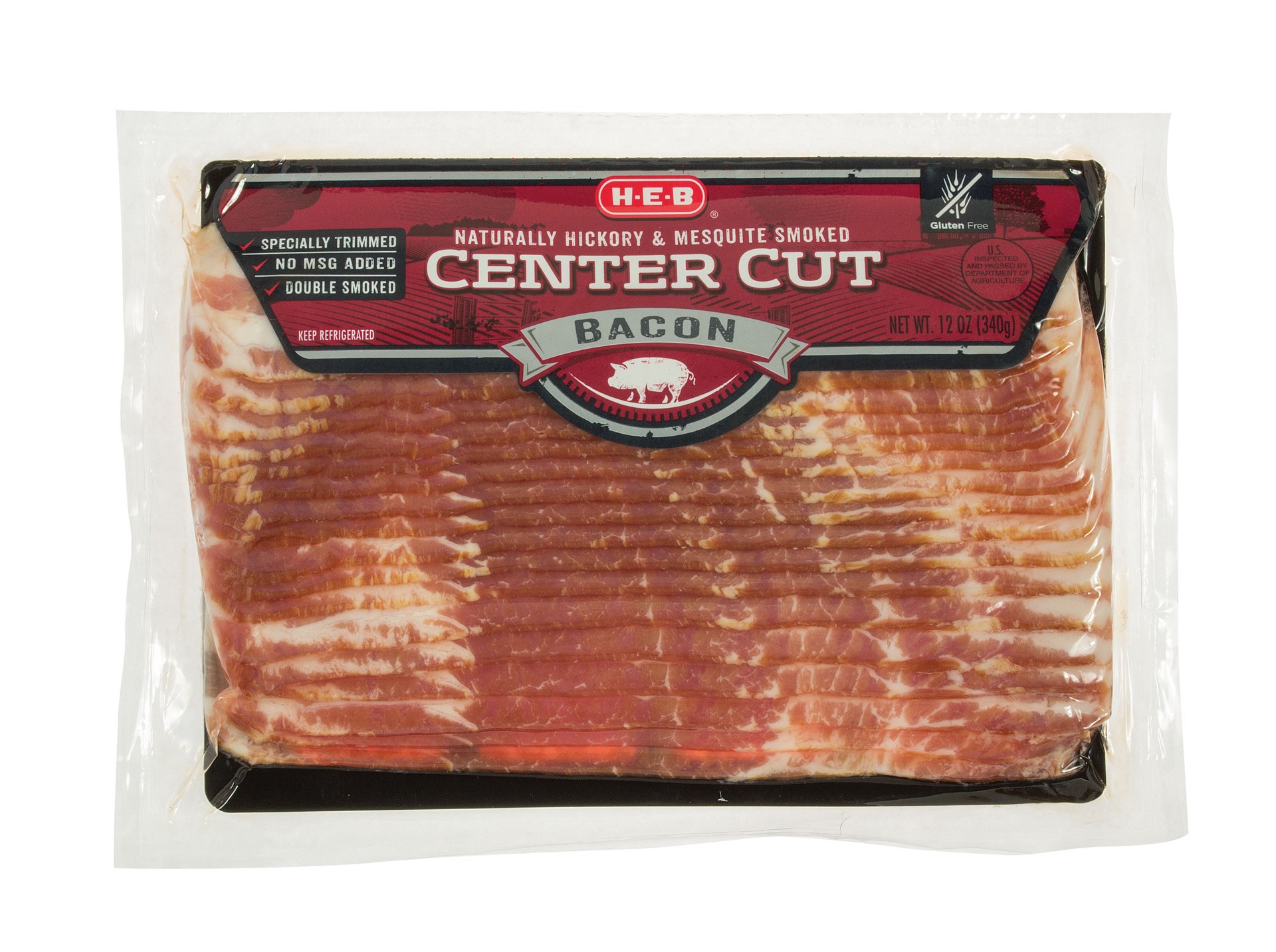 slide 1 of 1, H-E-B Original Center Cut Bacon, 12 oz